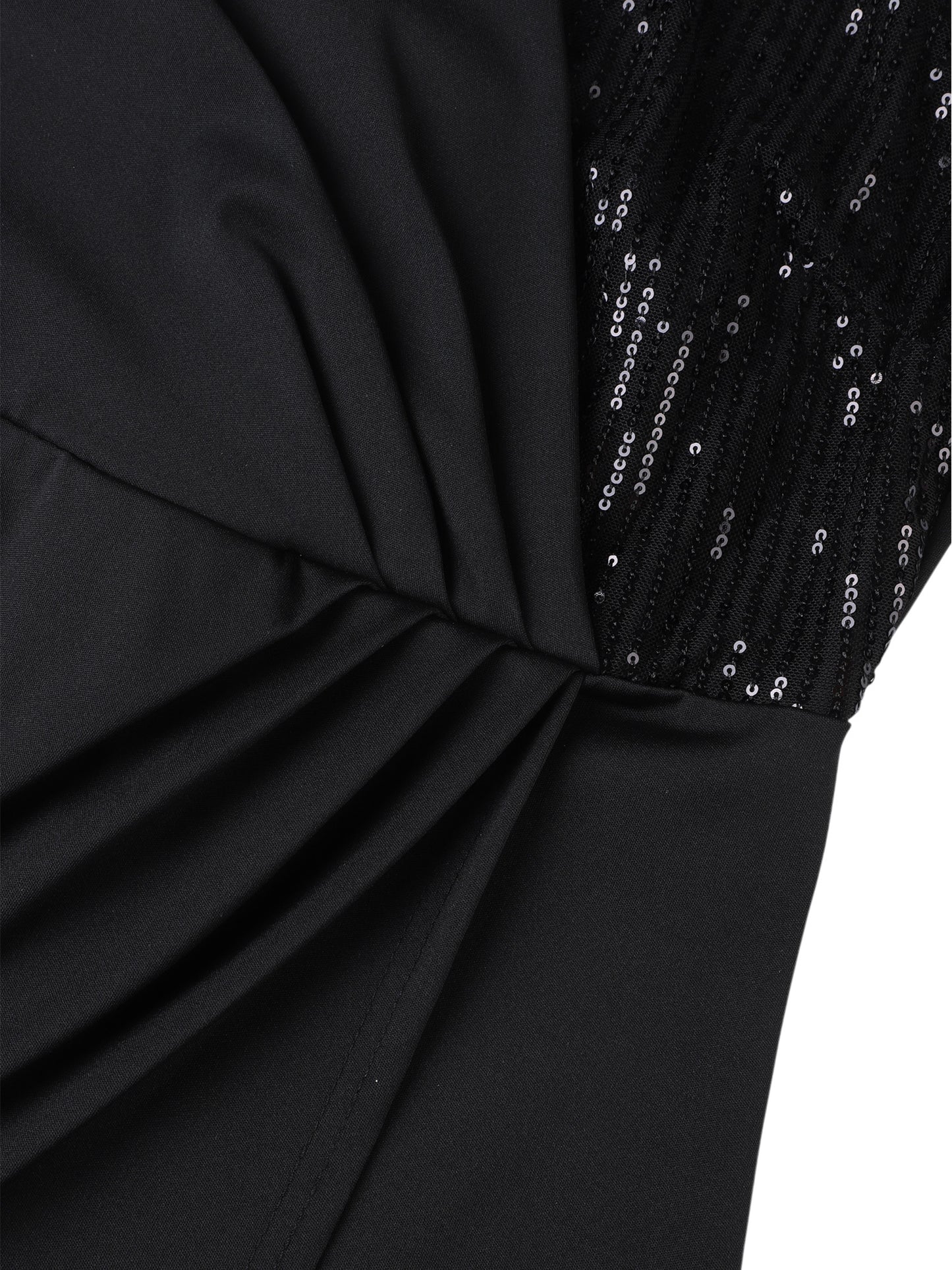 Lapa Plus Women's Sparkling Patchwork Slit Dress