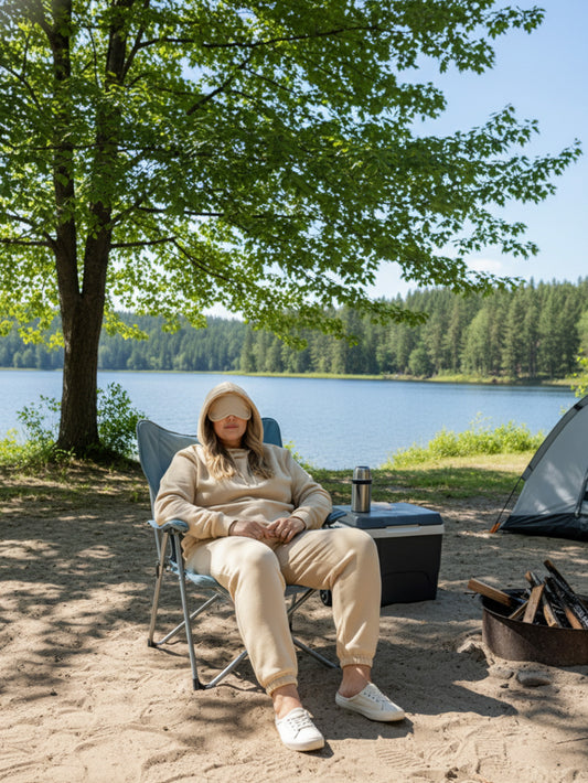 Sweat-shirt à capuche Lapa Plus pour femme, avec masque de sommeil multicolore