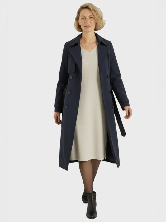 Lapa Plus Women's V-Neck Solid Color Knit Dress