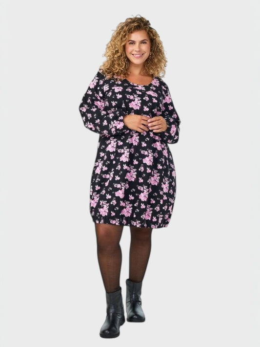 Lapa Plus Women's Loose Round-neck Printed Dress