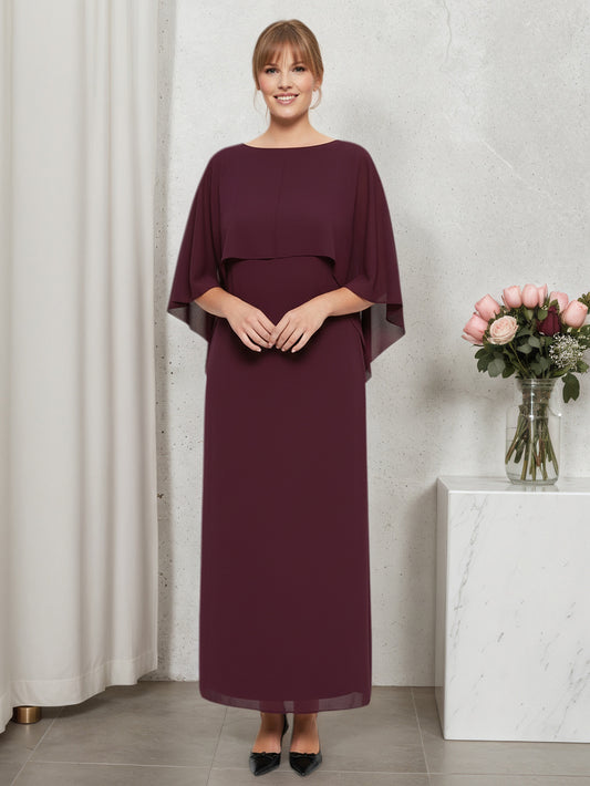 Lapa Plus Women's  Elegant Solid Dress with Shawl Collar