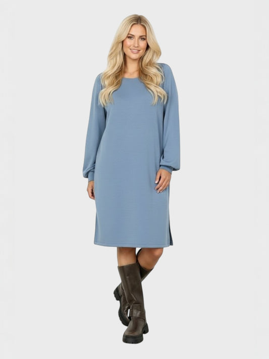 Lapa Plus Women's Straight Dress with Lace-Trimmed Shoulders