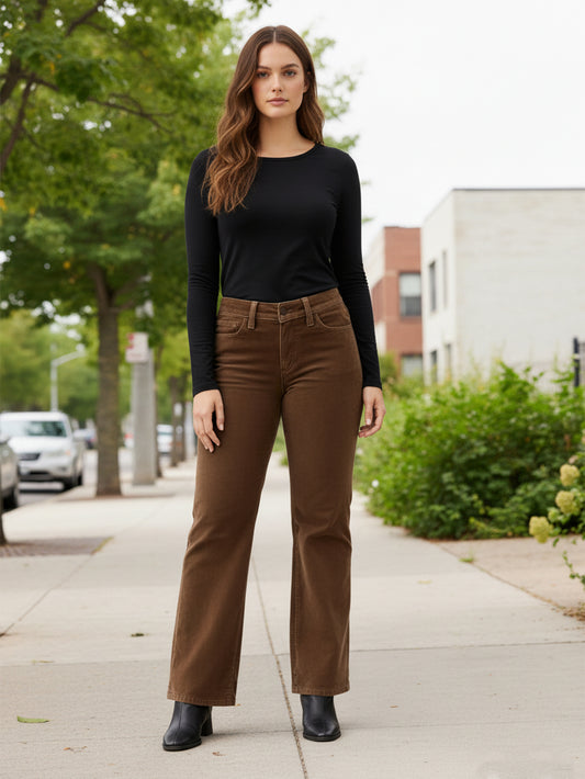 Lapa Plus Women's Slim-Fit Corduroy Casual Pants