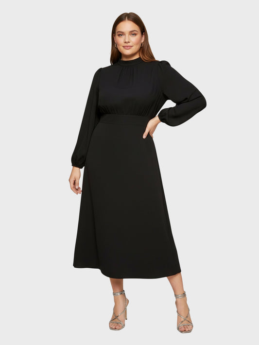 Lapa Plus Women's Solid Color Minimalist Elegant Dress