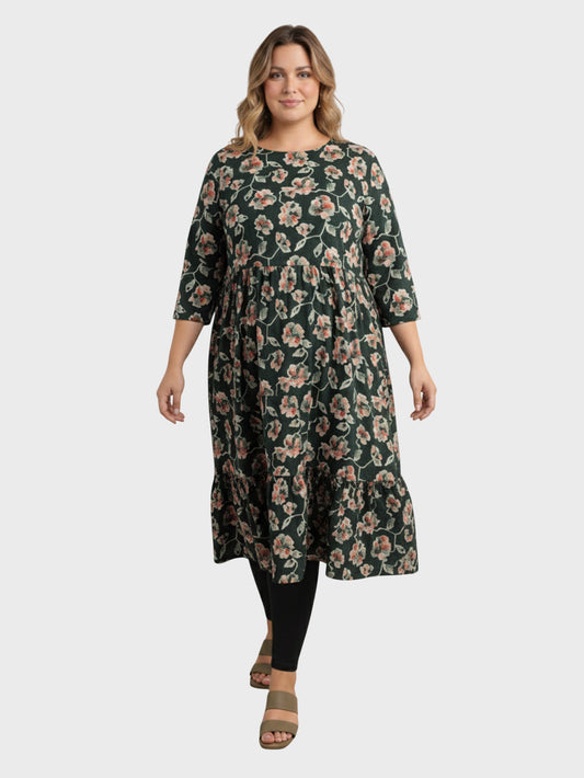 Lapa Plus Women's Loose Casual Printed Dress