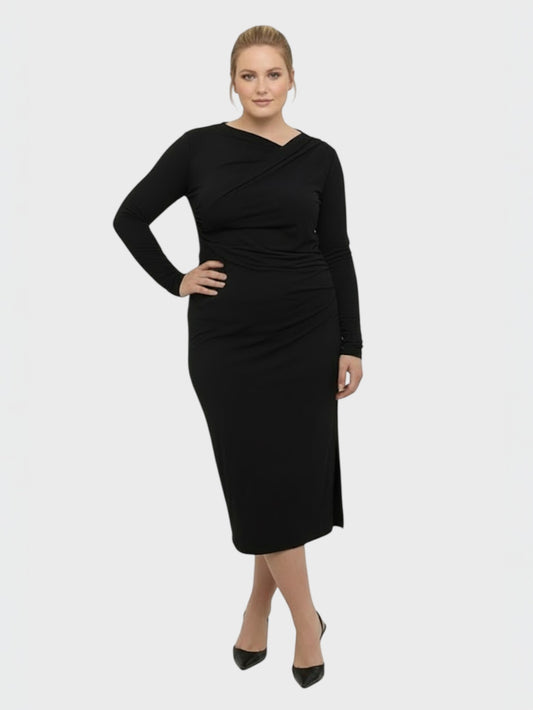 Lapa Plus Women's Elegant Elastic Slim-Fitting Dress