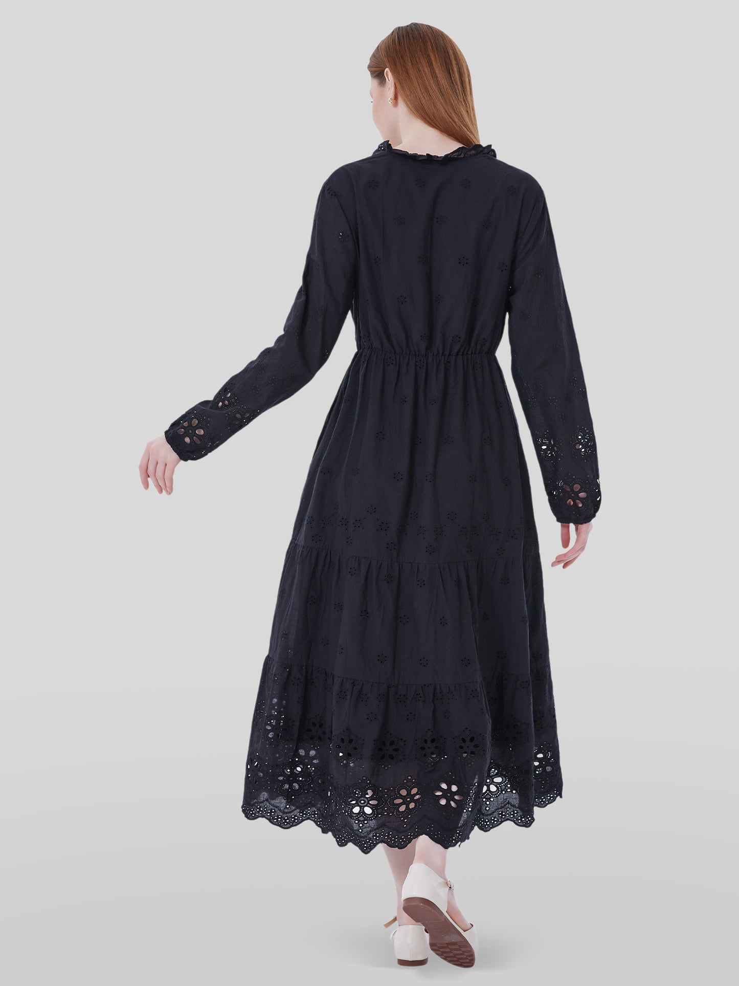 Lapa Plus Women's Jacquard Loose Pocket Dress
