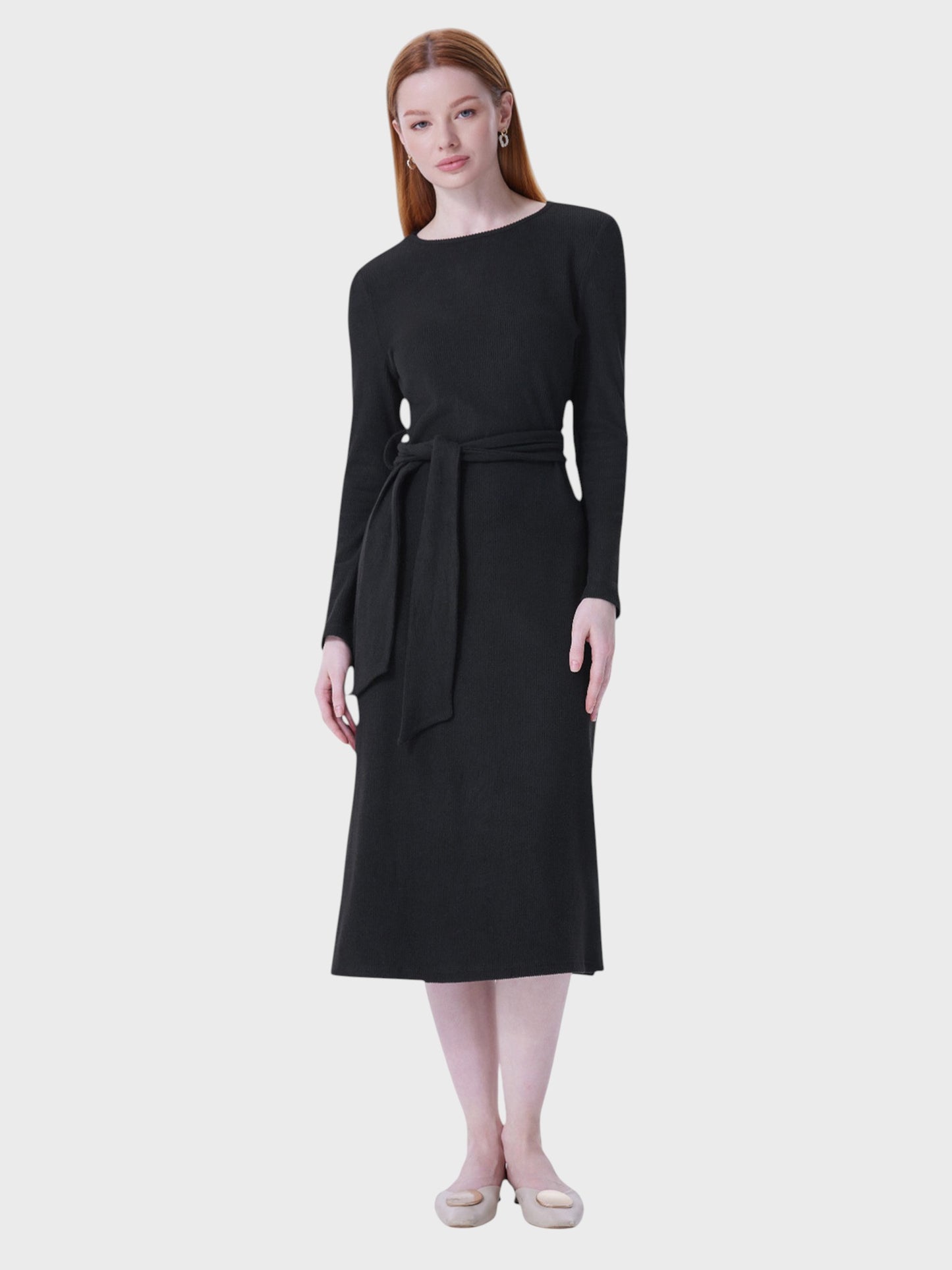 Lapa Plus Women's Pit slit Waist Belt Dress