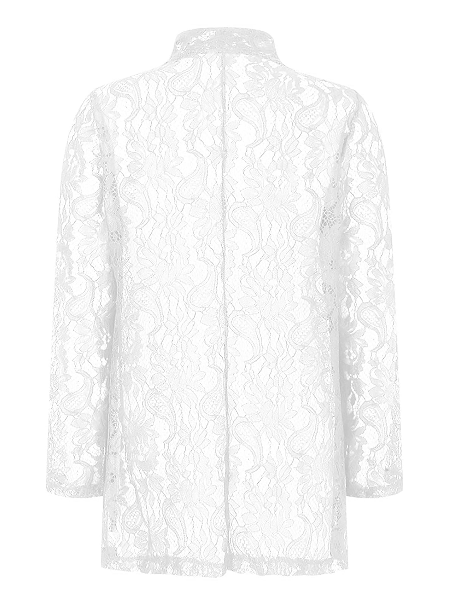 Lapa Plus Women's Solid Color Lace Suit Cardigans