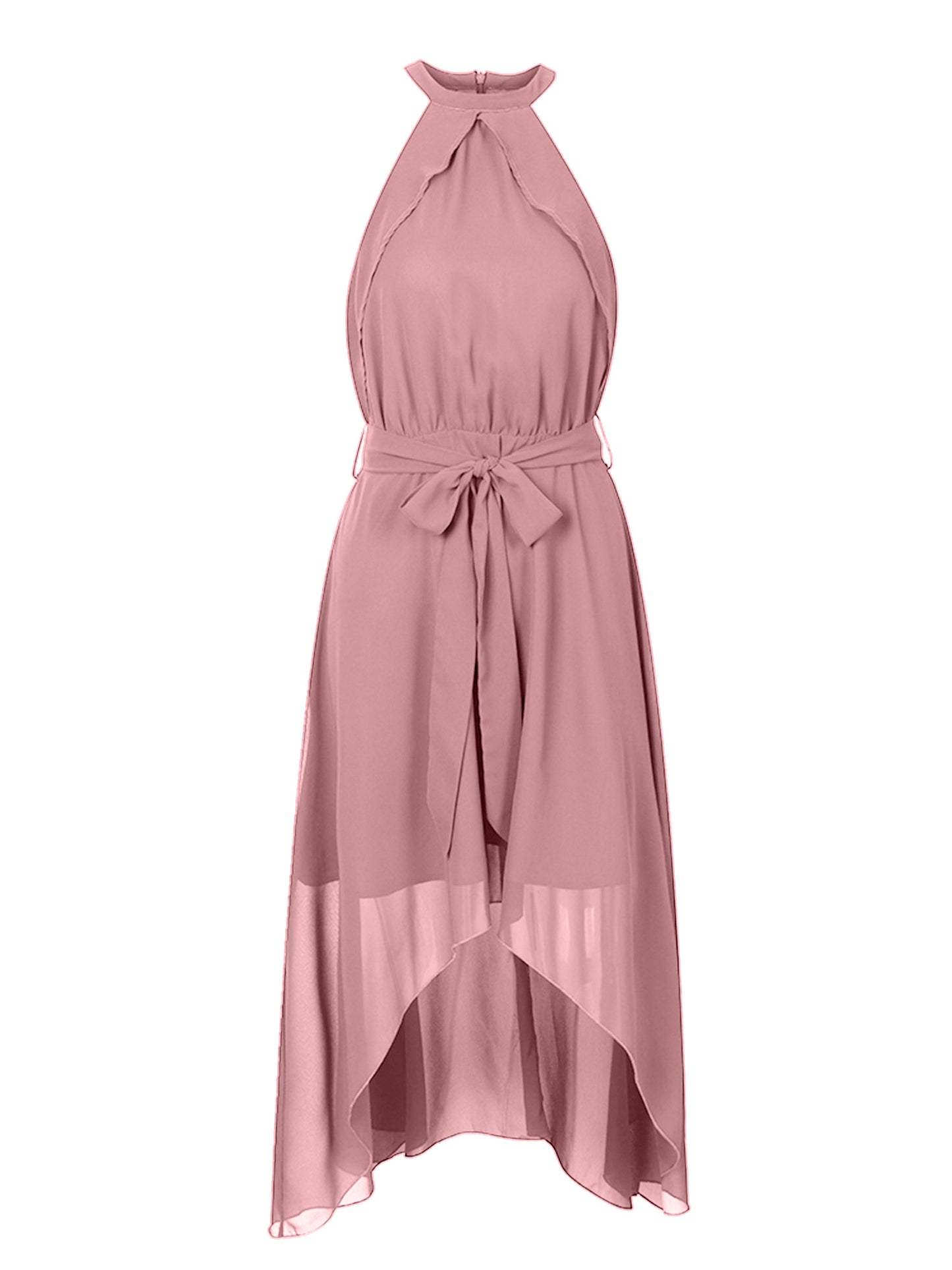 Lapa Plus Women's Chiffon Dress With Irregular Hem