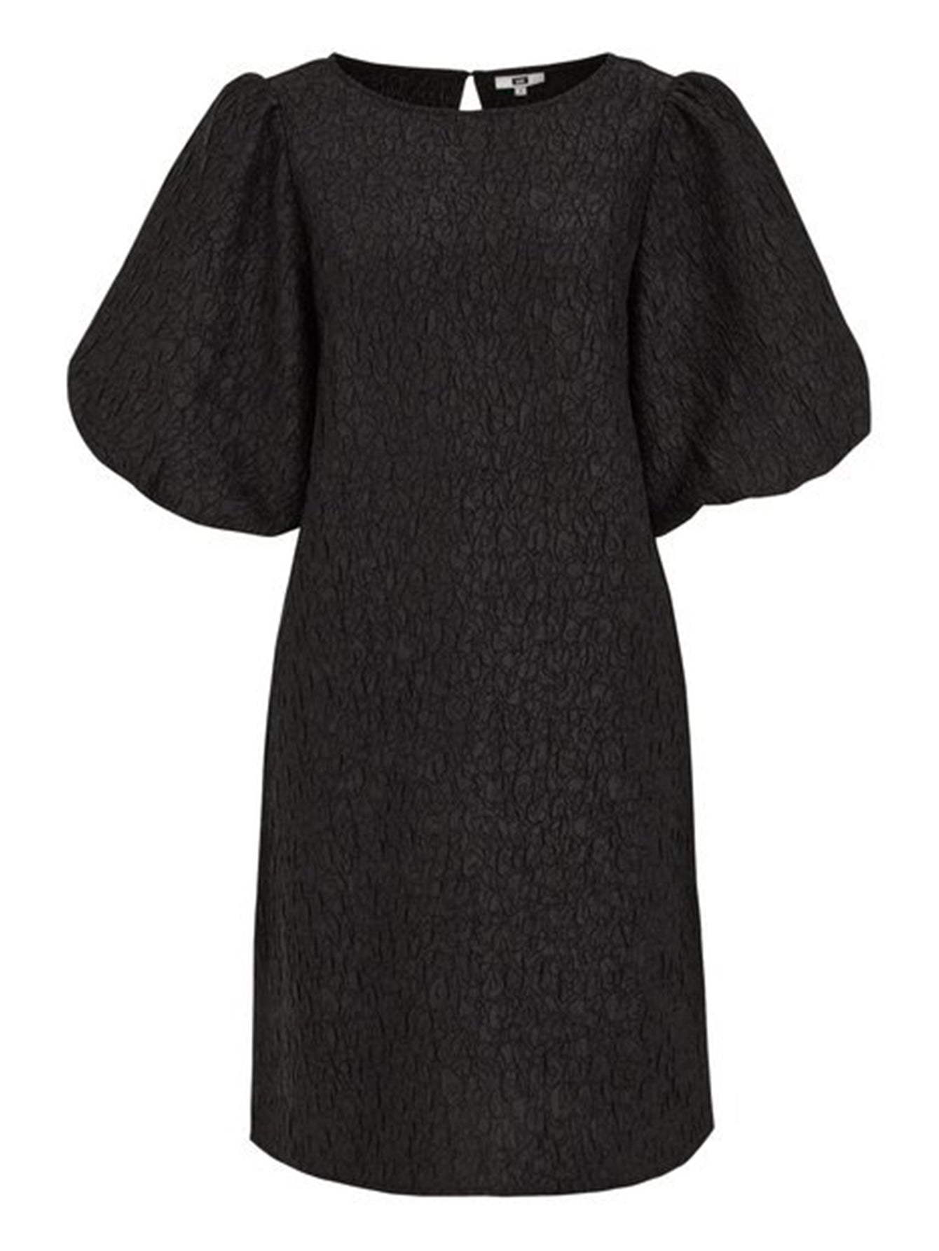 Lapa Plus Women's Classic Crew Neck Dress with Textured Texture