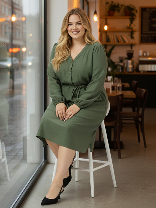 Robe moulante élégante Lapa Plus pour femme, longueur genou