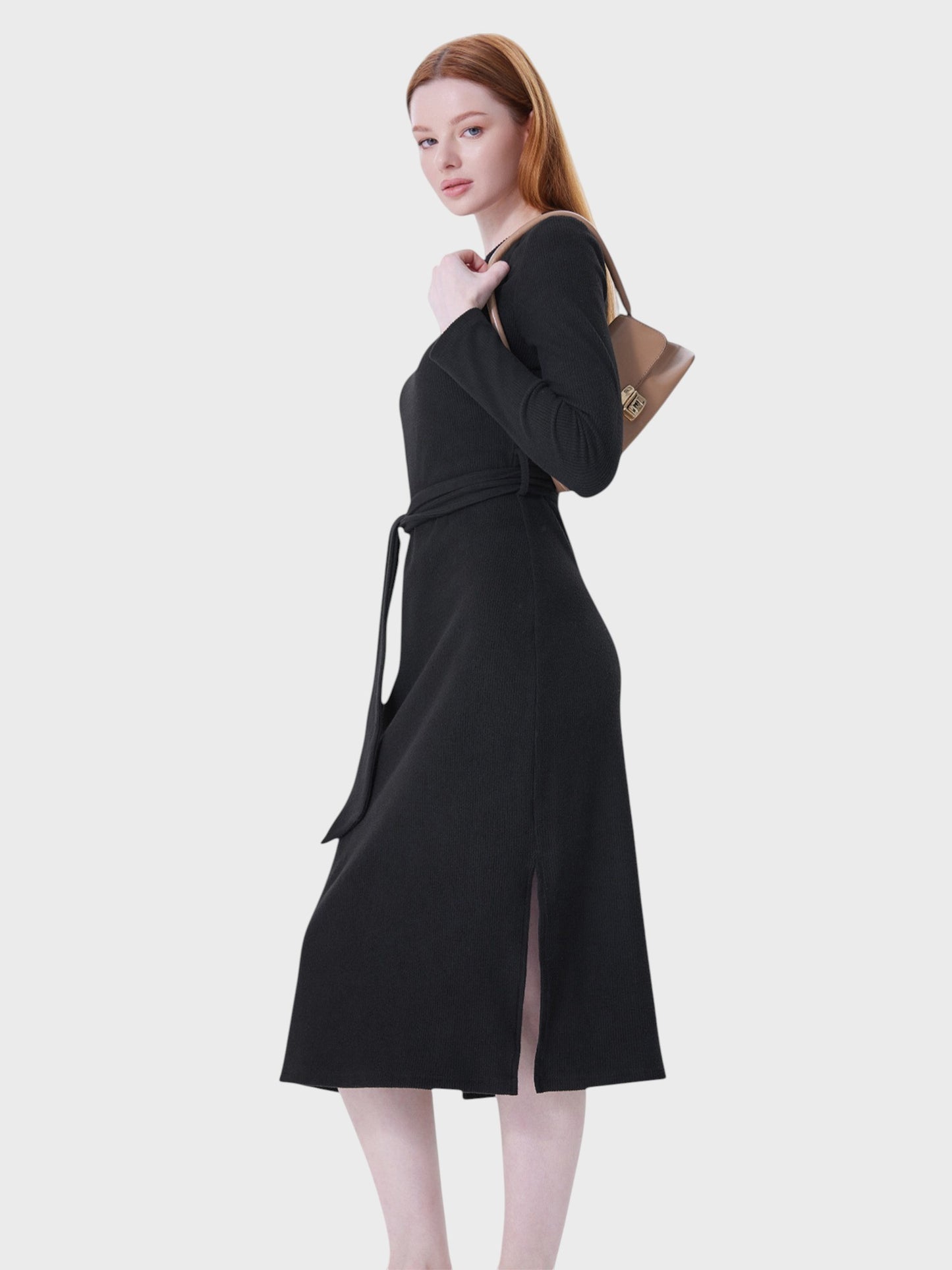 Lapa Plus Women's Pit slit Waist Belt Dress