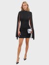 Lapa Plus Women's Chiffon Cape Party Dress