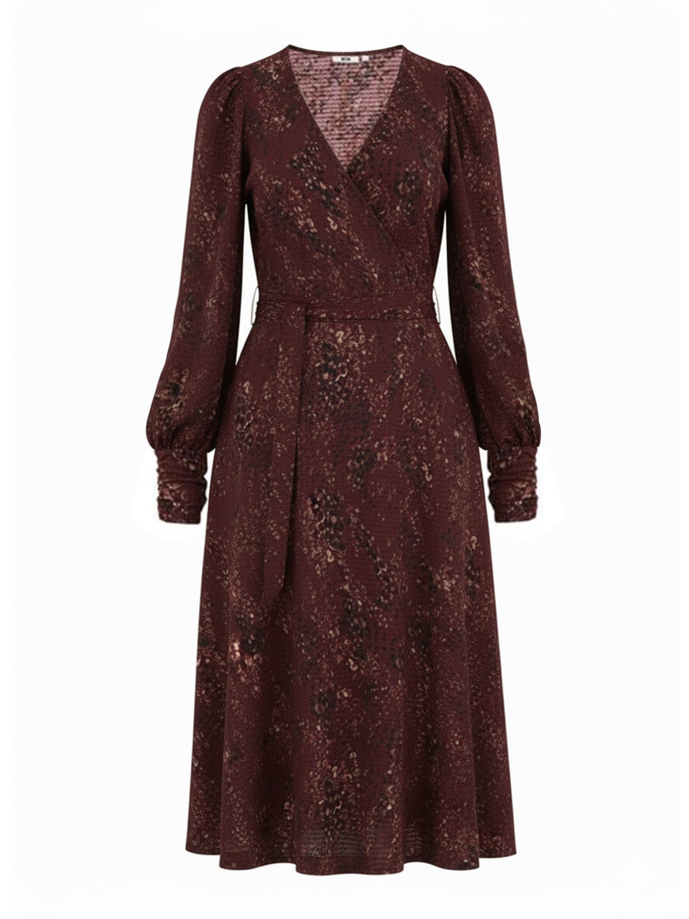 Lapa Plus Women's V-Neck Printed Tie-Waist Dress