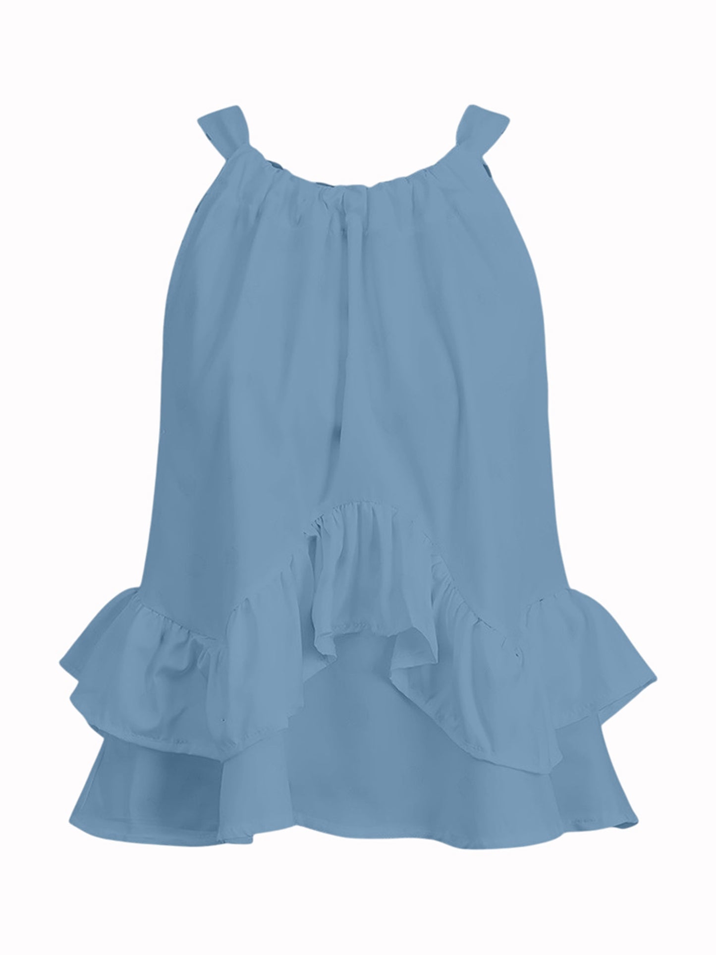 Lapa Plus Women Halter Neck Pleated Vest Tank Top Holiday Casual Camisole Blouse Shirt