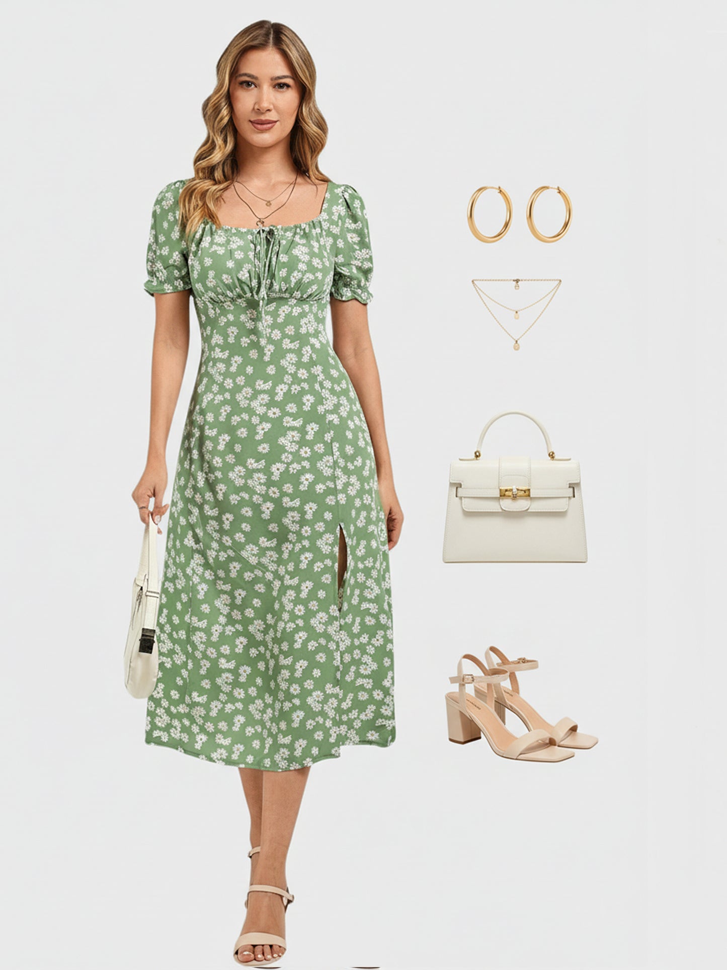 Lapa Plus Women's Floral Printed Strap Dress