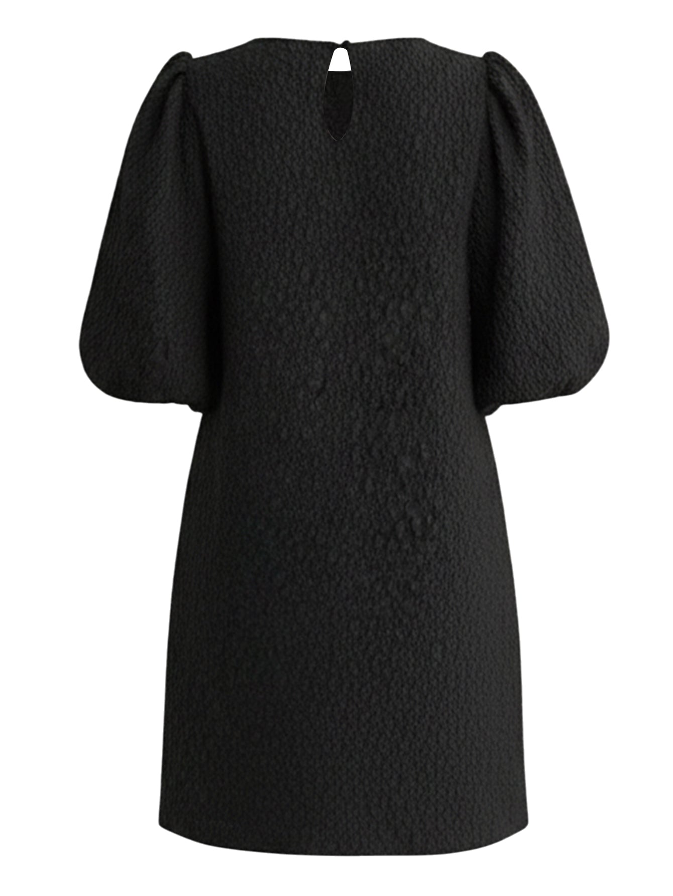 Lapa Plus Women's Classic Crew Neck Dress with Textured Texture