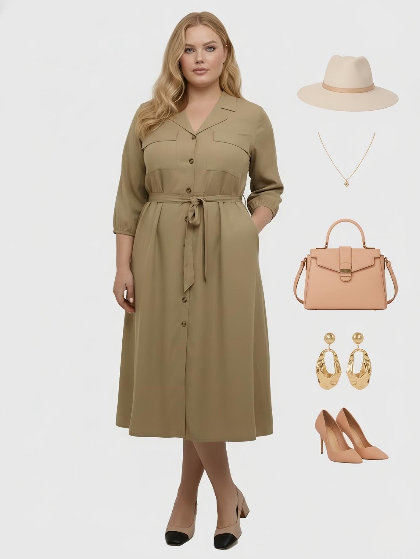 Lapa Plus Women's Wind-Resistant Trench Dress