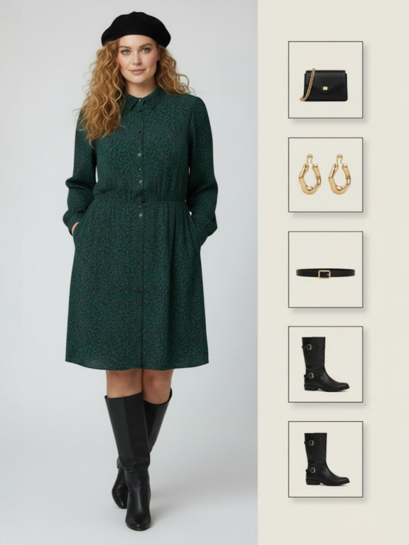 Lapa Plus Women's Casual Commuting Leopard Print A-line Dress