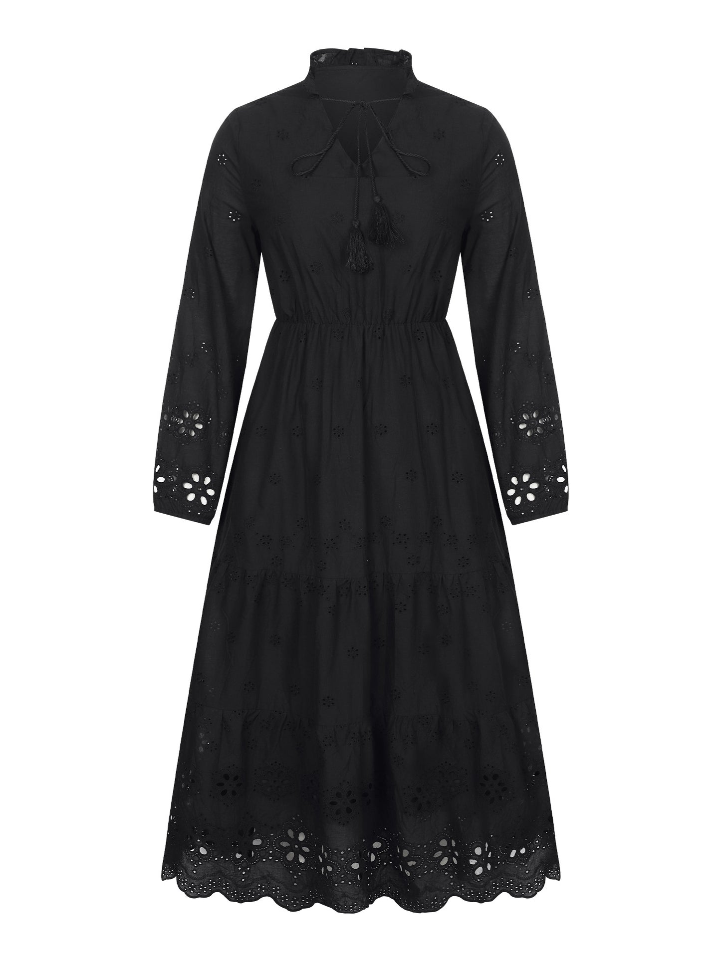 Lapa Plus Women's Jacquard Loose Pocket Dress