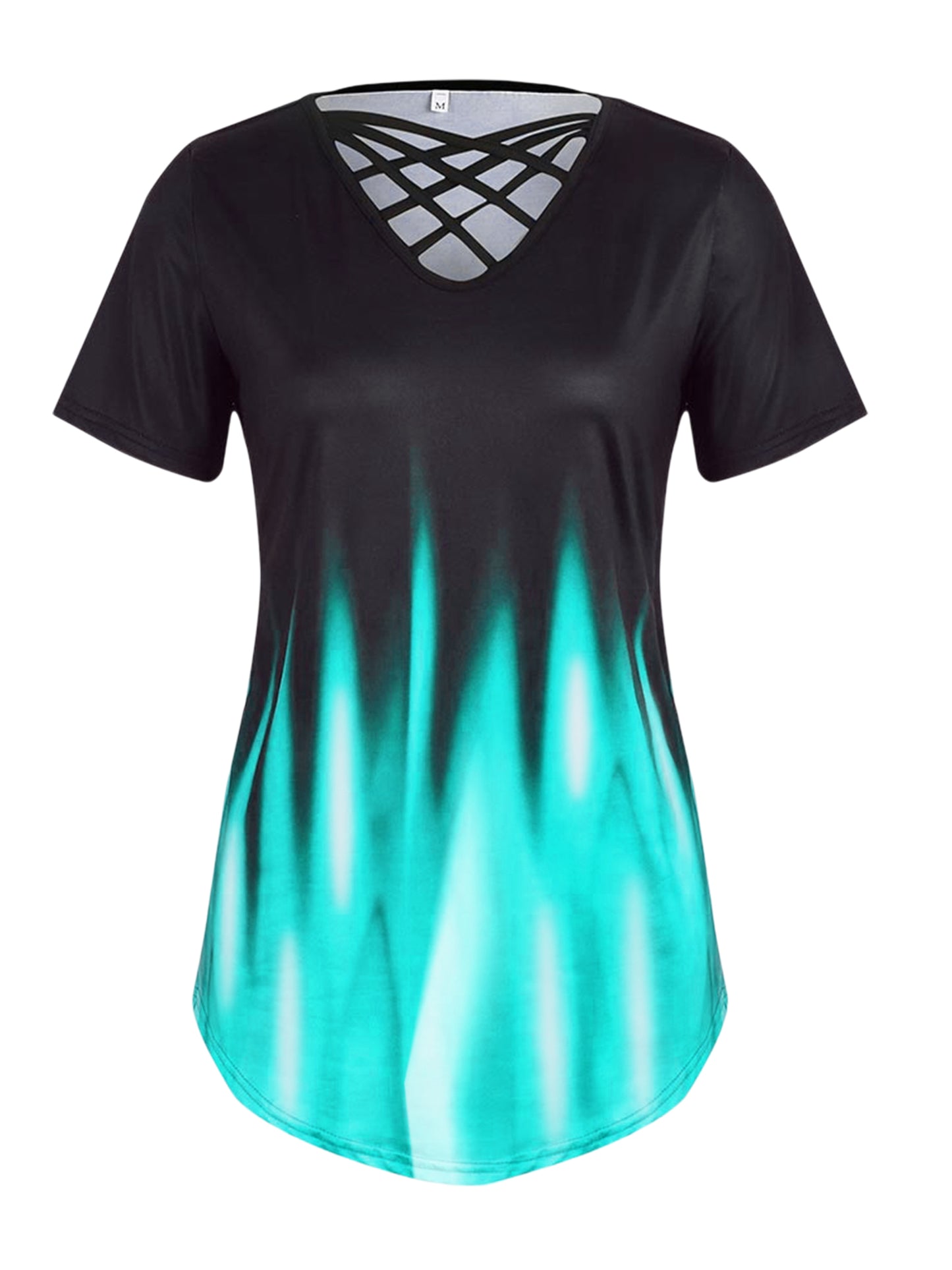 Lapa Plus Women's Short Sleeved Gradient Printed T-shirt