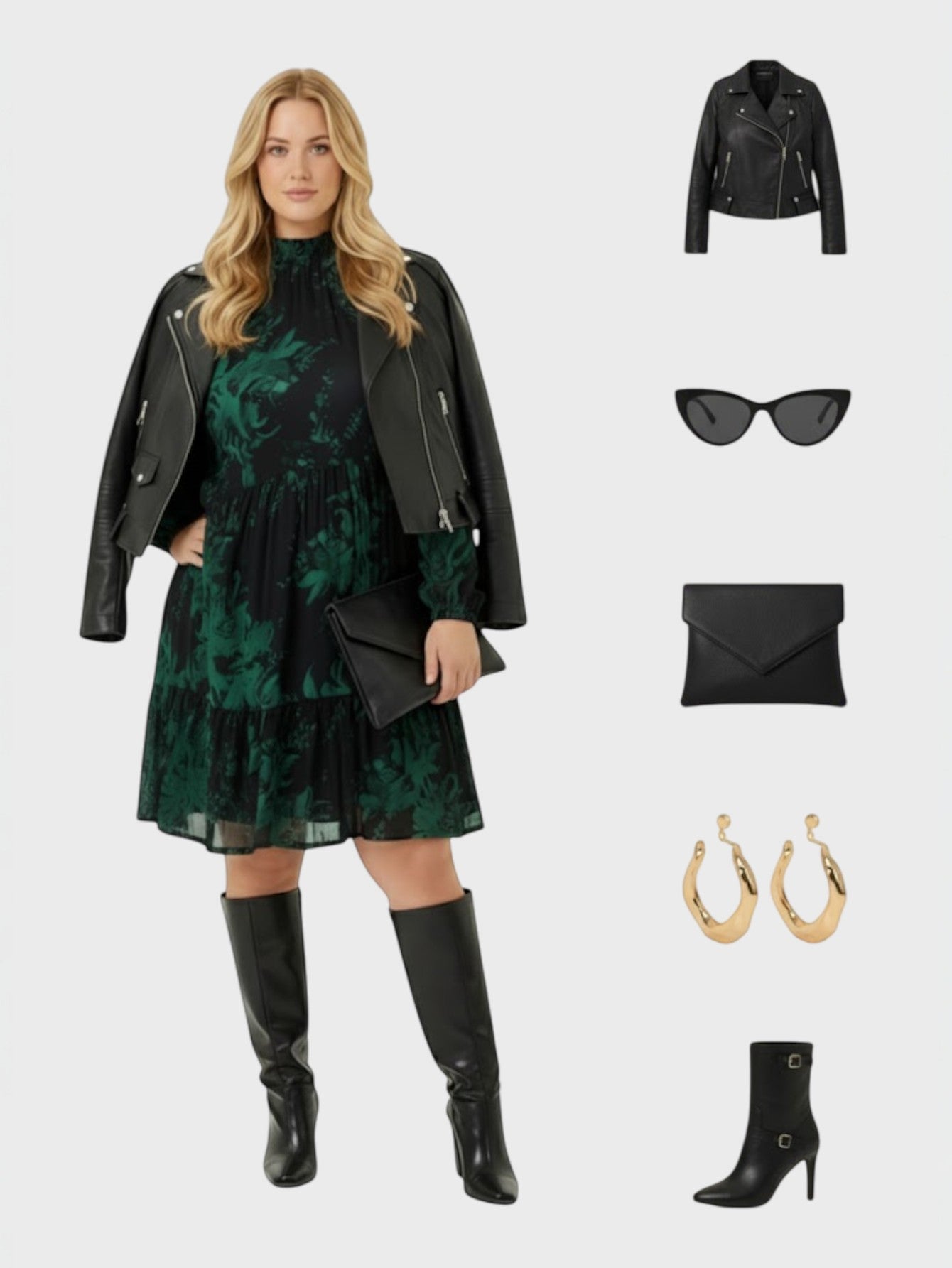 Lapa Plus Women's Elegant Wrap Dress For Date Night