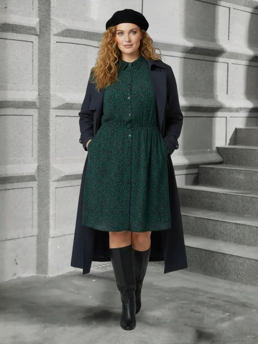 Robe moulante élégante Lapa Plus pour femme, longueur genou