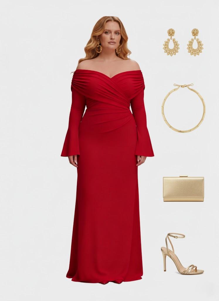 Lapa Plus Women's Christmas New Year Party Dress