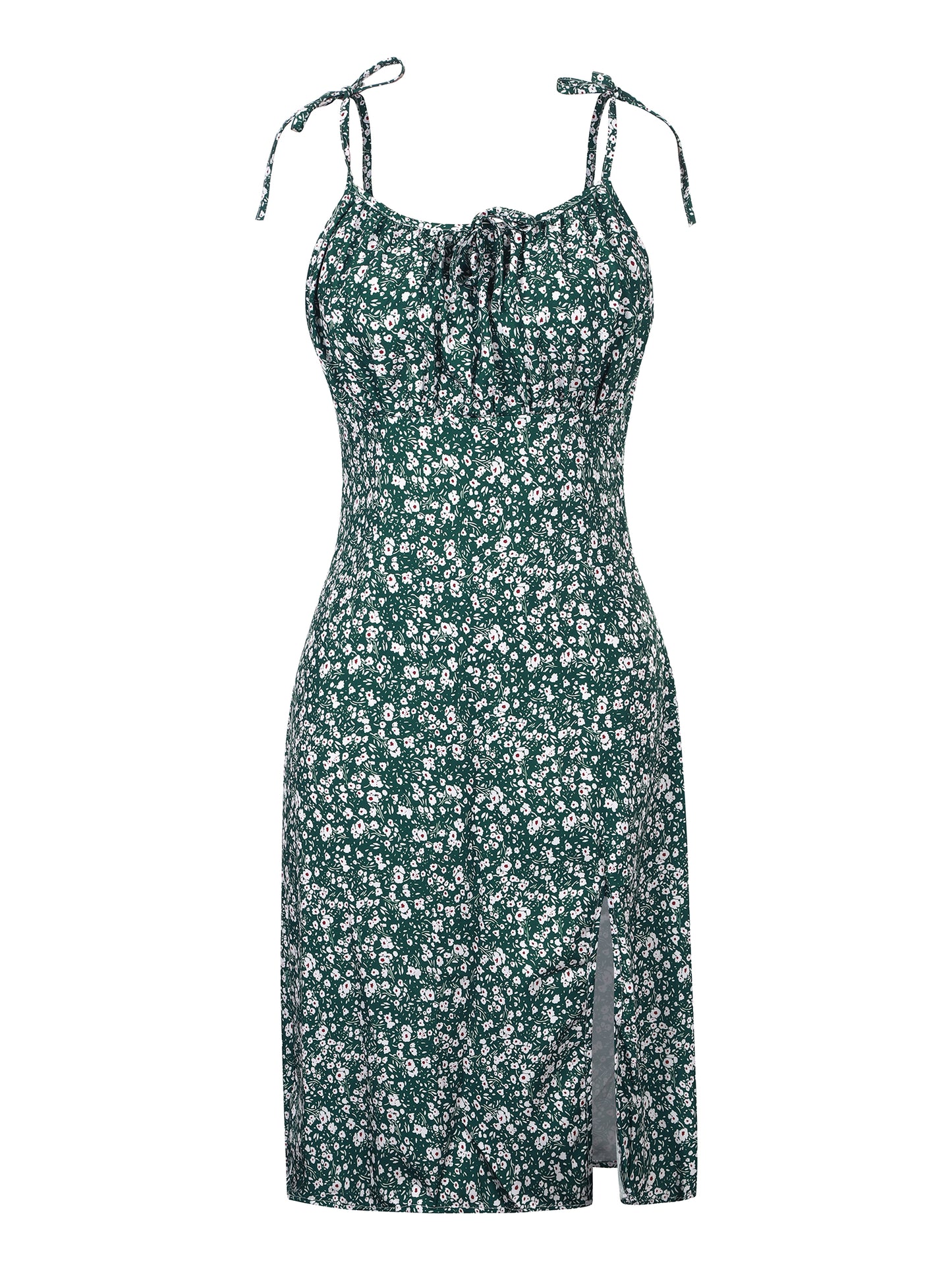 Lapa Plus Women's Sexy Spaghetti Strap Floral Split Dress