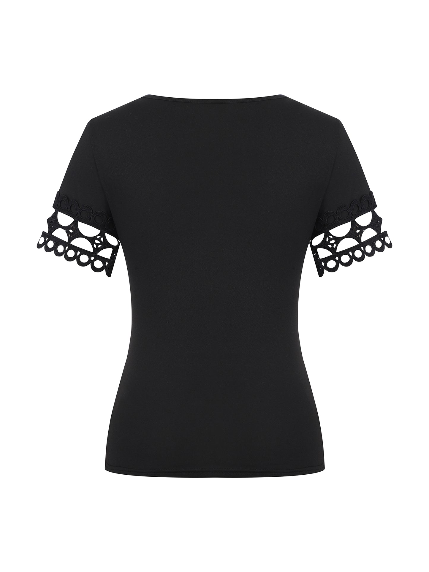 Lapa Plus Women's Lace Patchwork Short Sleeved Top
