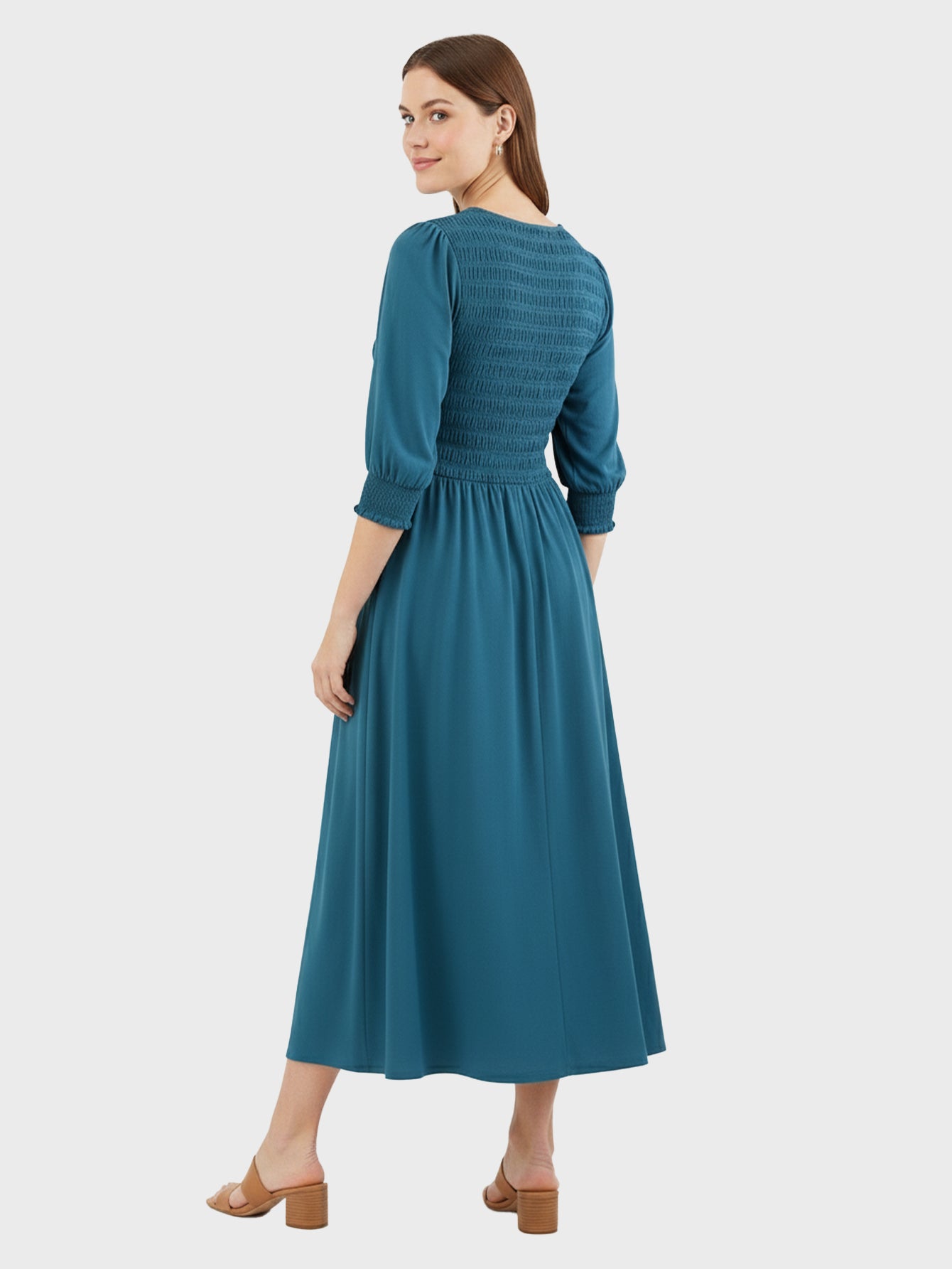 Lapa Plus Women's Elegant Smocked Dress