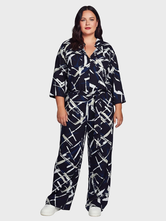 Lapa Plus Women's Black and White Printed Fashion Jumpsuit - Lapa plus