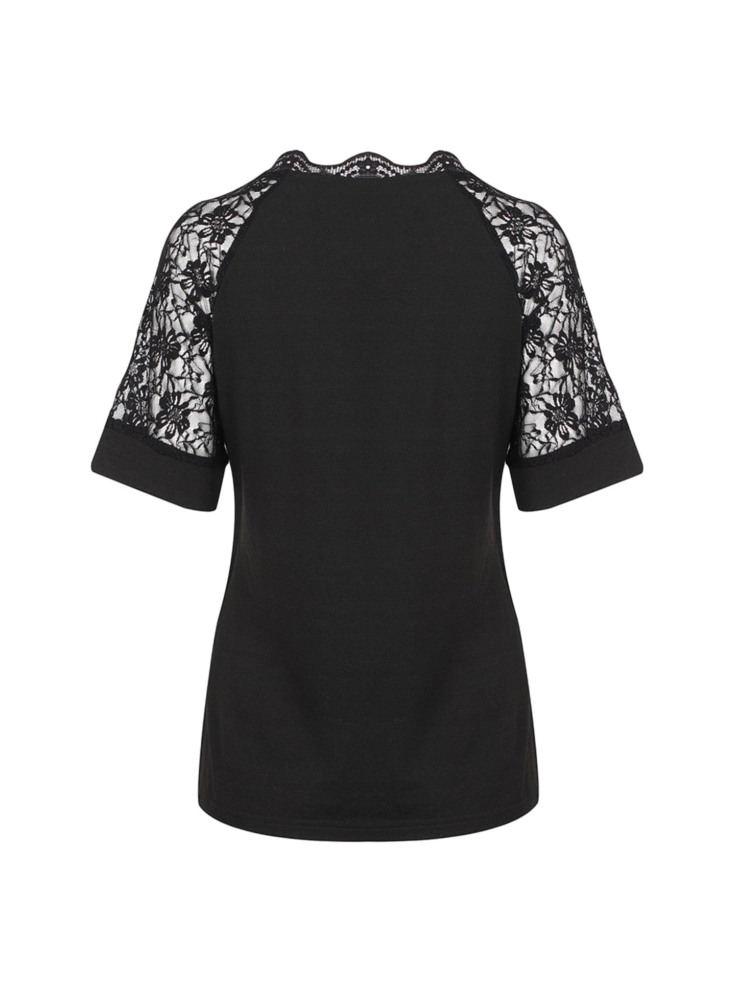 Lapa Plus Women's Casual Lace Patchwork Strappy T-shirt - Lapa plus