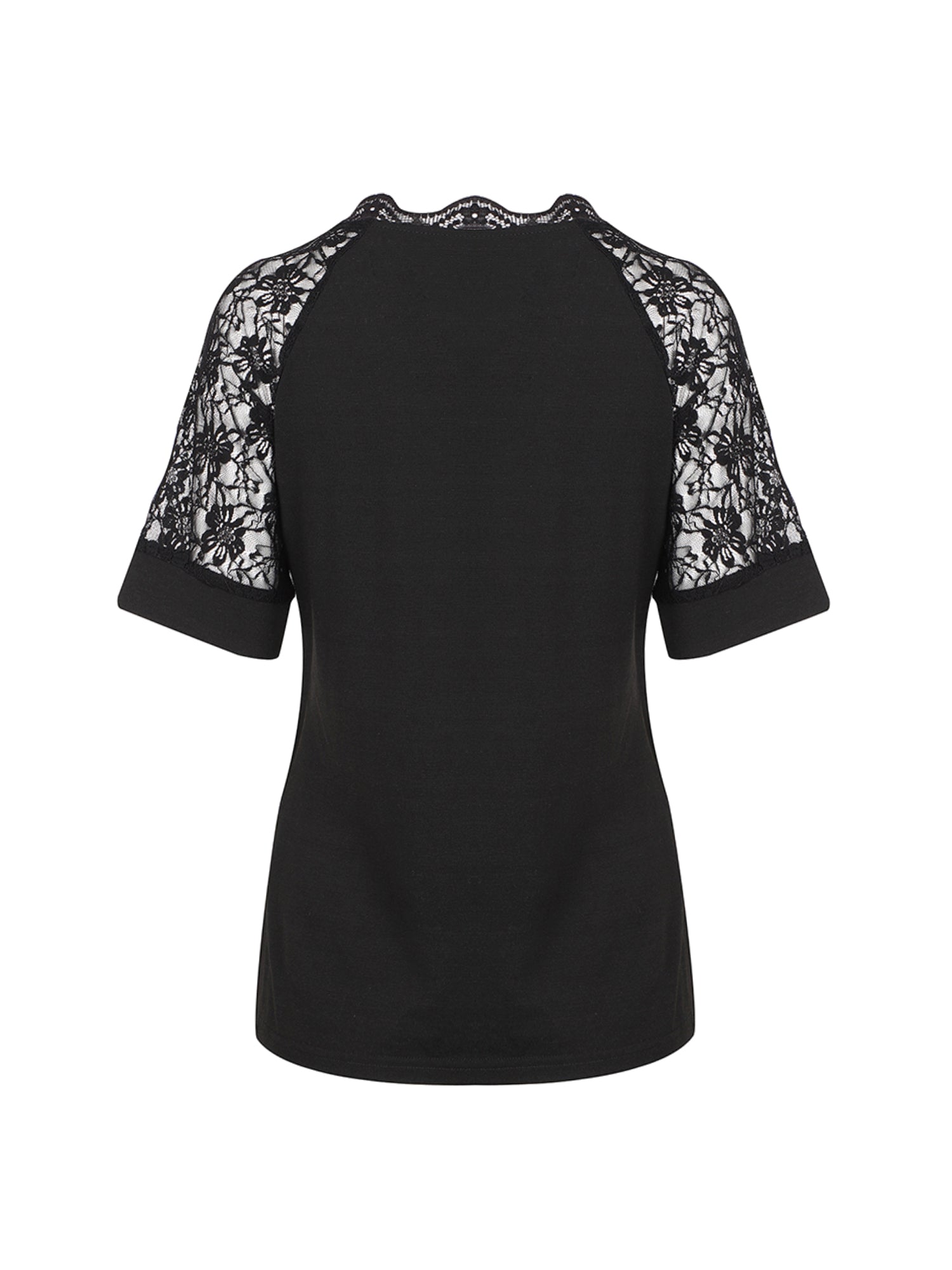 Lapa Plus Women's Casual Lace Patchwork Strappy T-shirt - Lapa plus