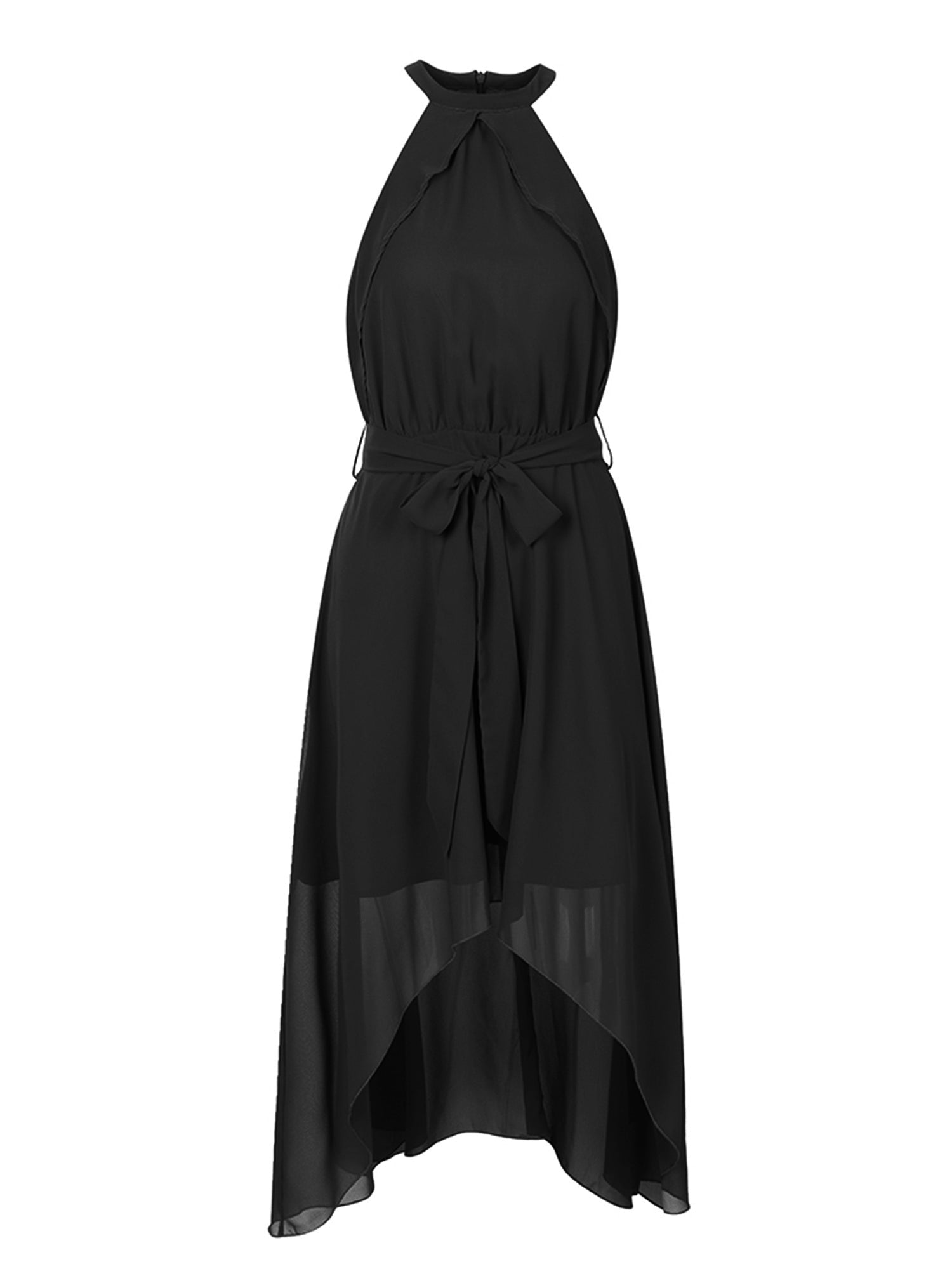 Lapa Plus Women's Chiffon Dress With Irregular Hem - Lapa plus