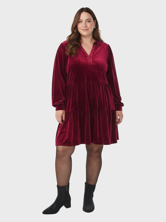 Lapa Plus Women's Christmas & New Year Corduroy Patchwork Dress - Lapa plus