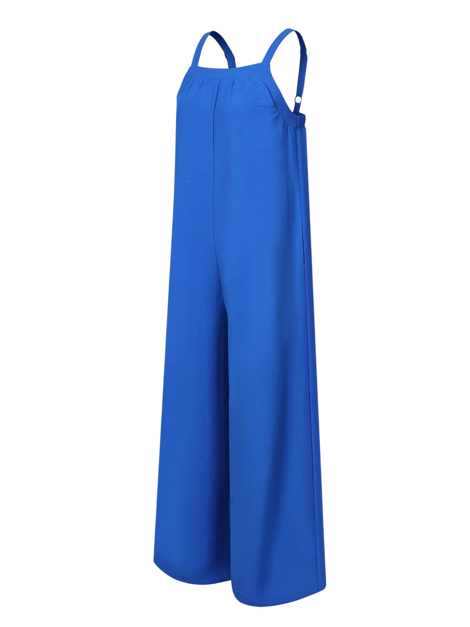 Lapa Plus Women's Elegant Blue Pocket Wide - leg Jumpsuit - Lapa plus