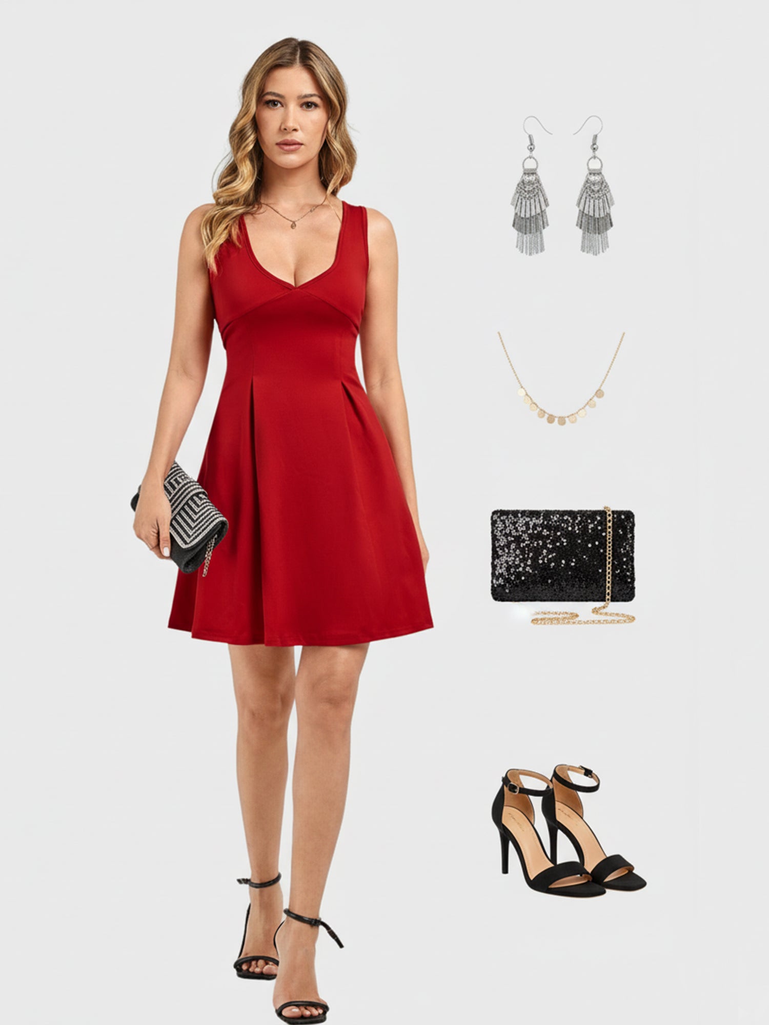 Lapa Plus Women's Elegant Solid - color Dress - Lapa plus