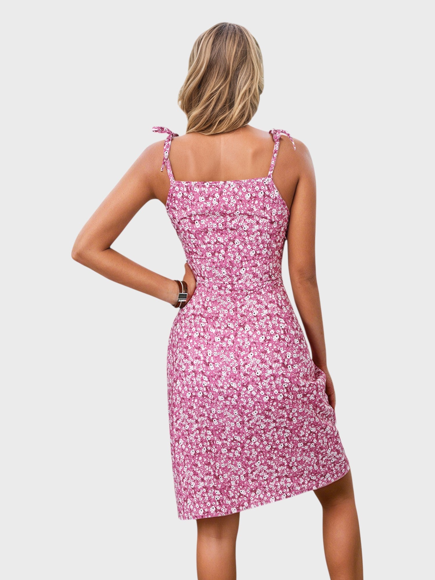 Lapa Plus Women's Floral - print Side - zipper Slit Dress - Lapa plus