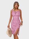 Lapa Plus Women's Floral - print Side - zipper Slit Dress - Lapa plus