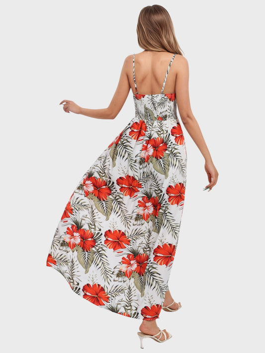 Lapa Plus Women's Flower - print Resort Slit Camisole Dress - Lapa plus