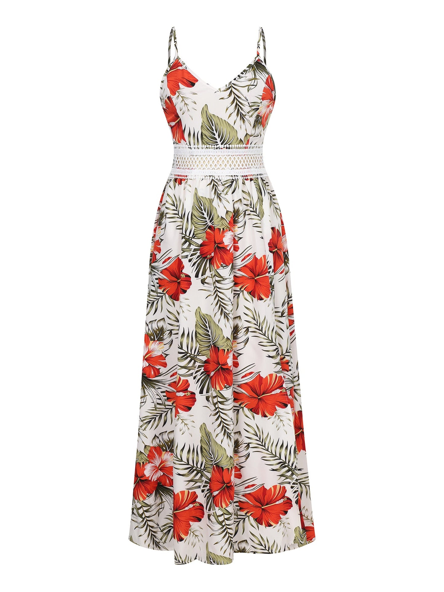 Lapa Plus Women's Flower - print Resort Slit Camisole Dress - Lapa plus