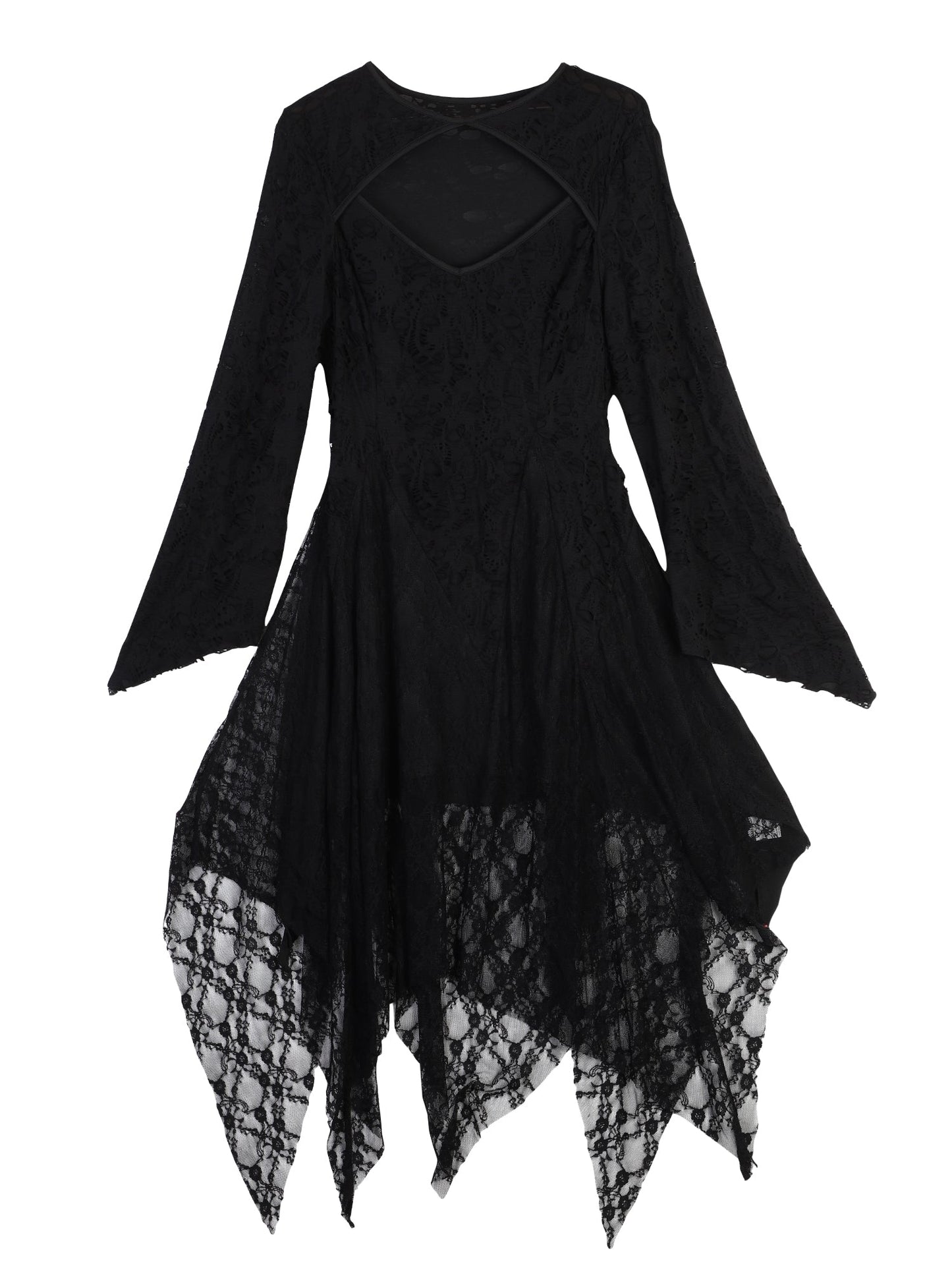 Lapa Plus Women's Gothic Irregular Hem Plus Size Dress - Lapa plus