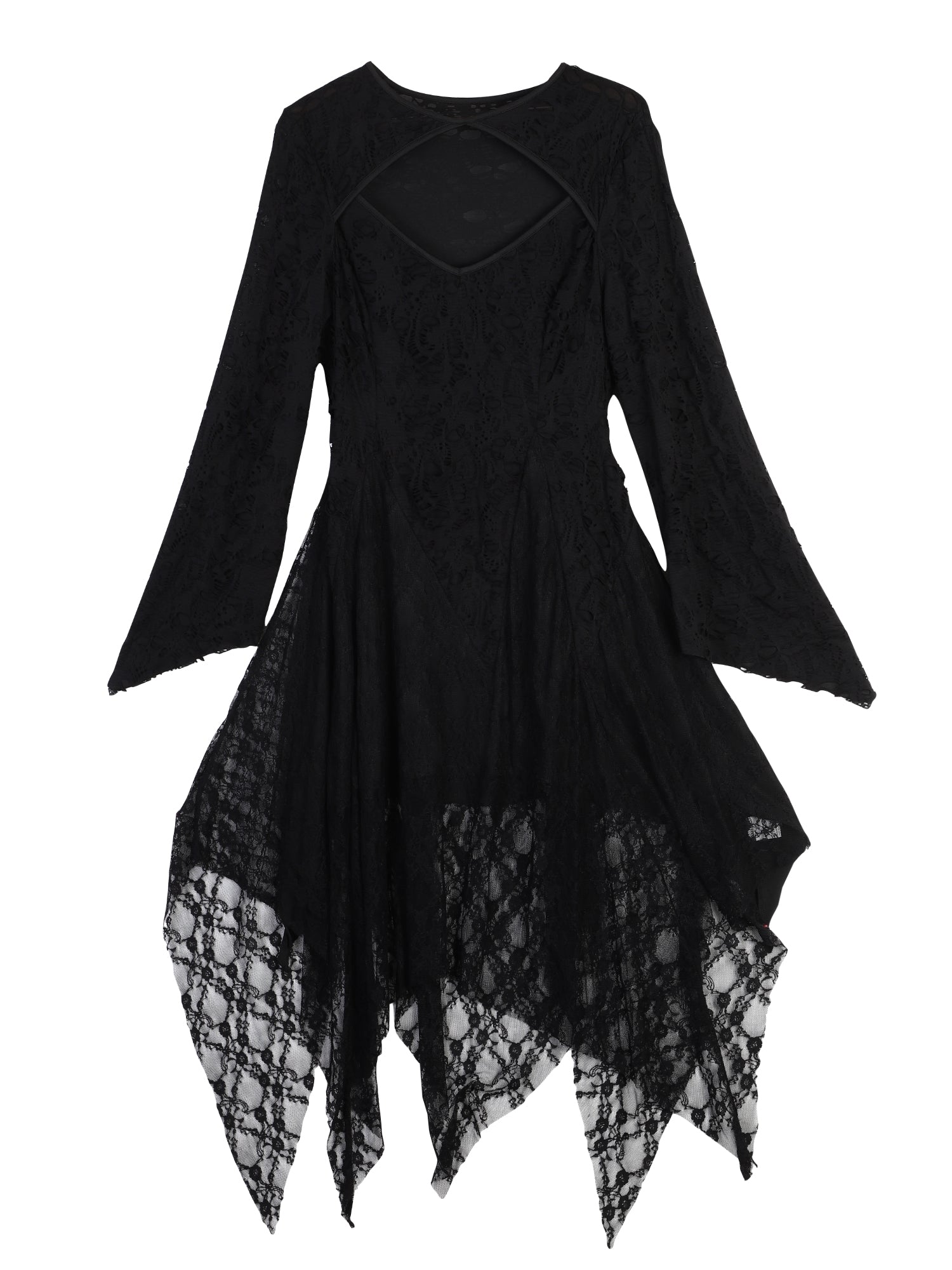Lapa Plus Women's Gothic Irregular Hem Plus Size Dress - Lapa plus