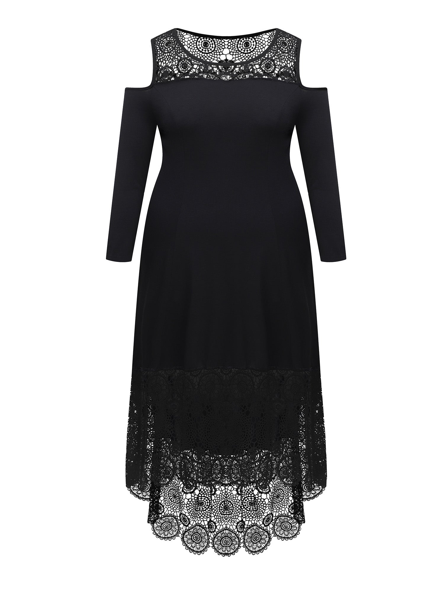 Lapa Plus Women's Lace - spliced Off - shoulder Plus Size Dress - Lapa plus
