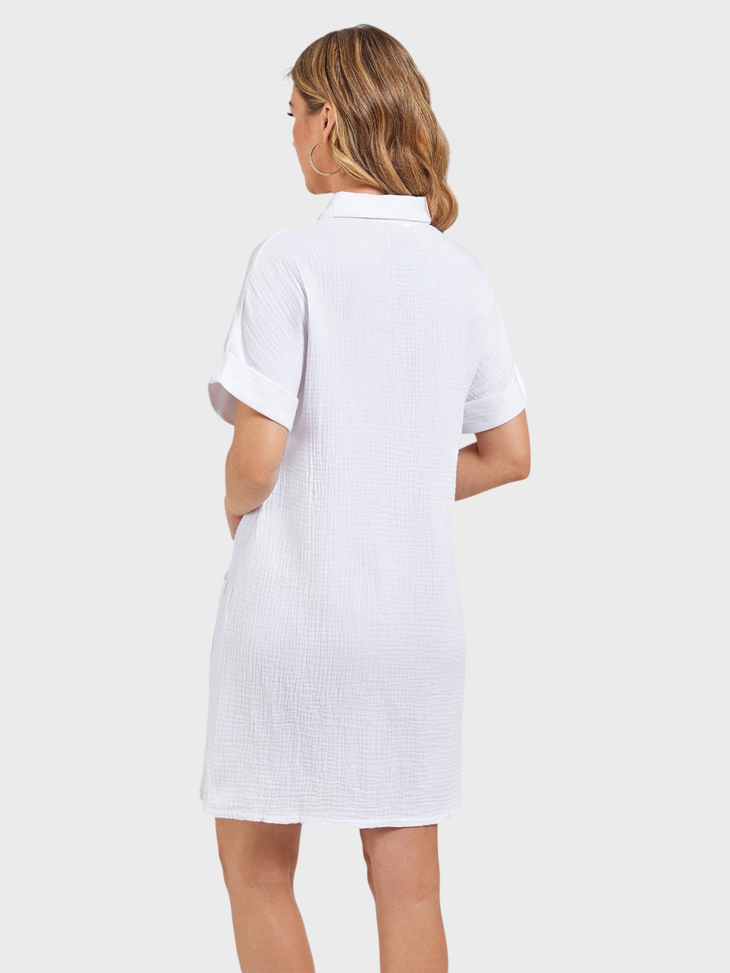 Lapa Plus Women's Pocket Single - breasted Button Dress - Lapa plus