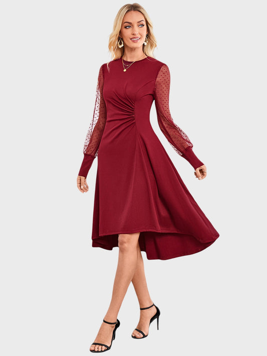 Lapa Plus Women's Polka Dot Mesh Dress - Lapa plus