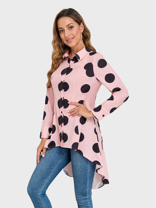 Lapa Plus Women's Polka Dot Printed Top - Lapa plus