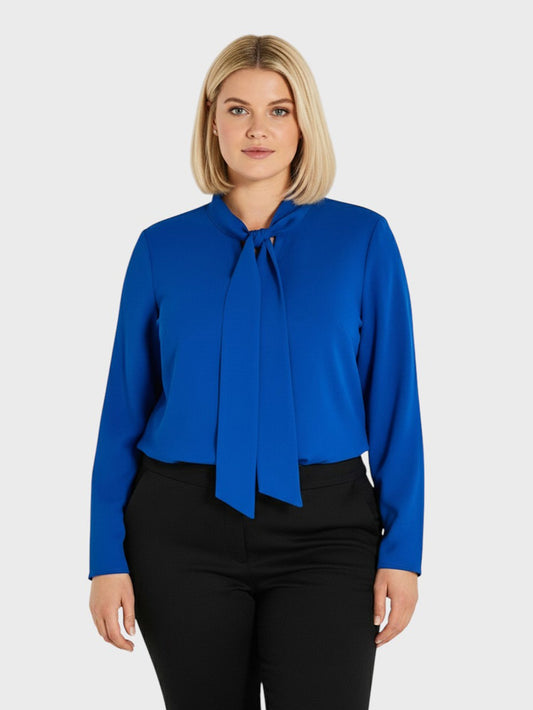 Lapa Plus Women's Satin Blouse with Ties - Lapa plus